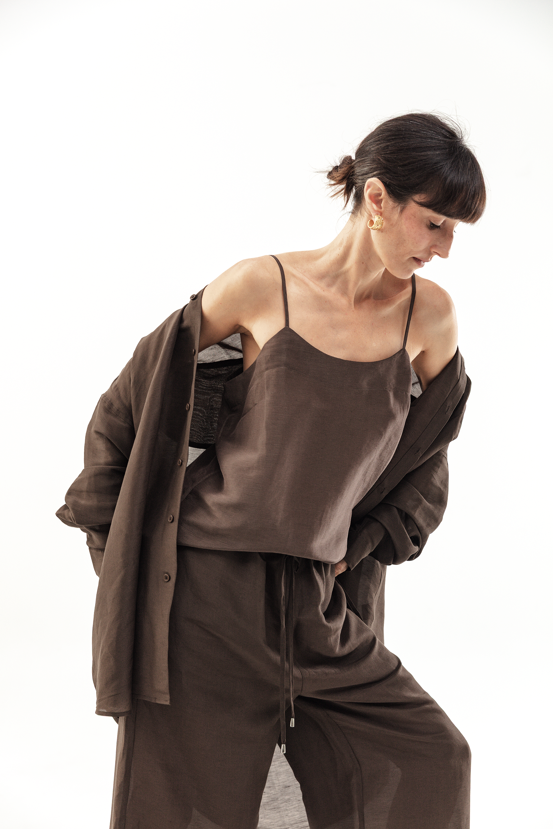 LUCA SILK LINEN CAMI