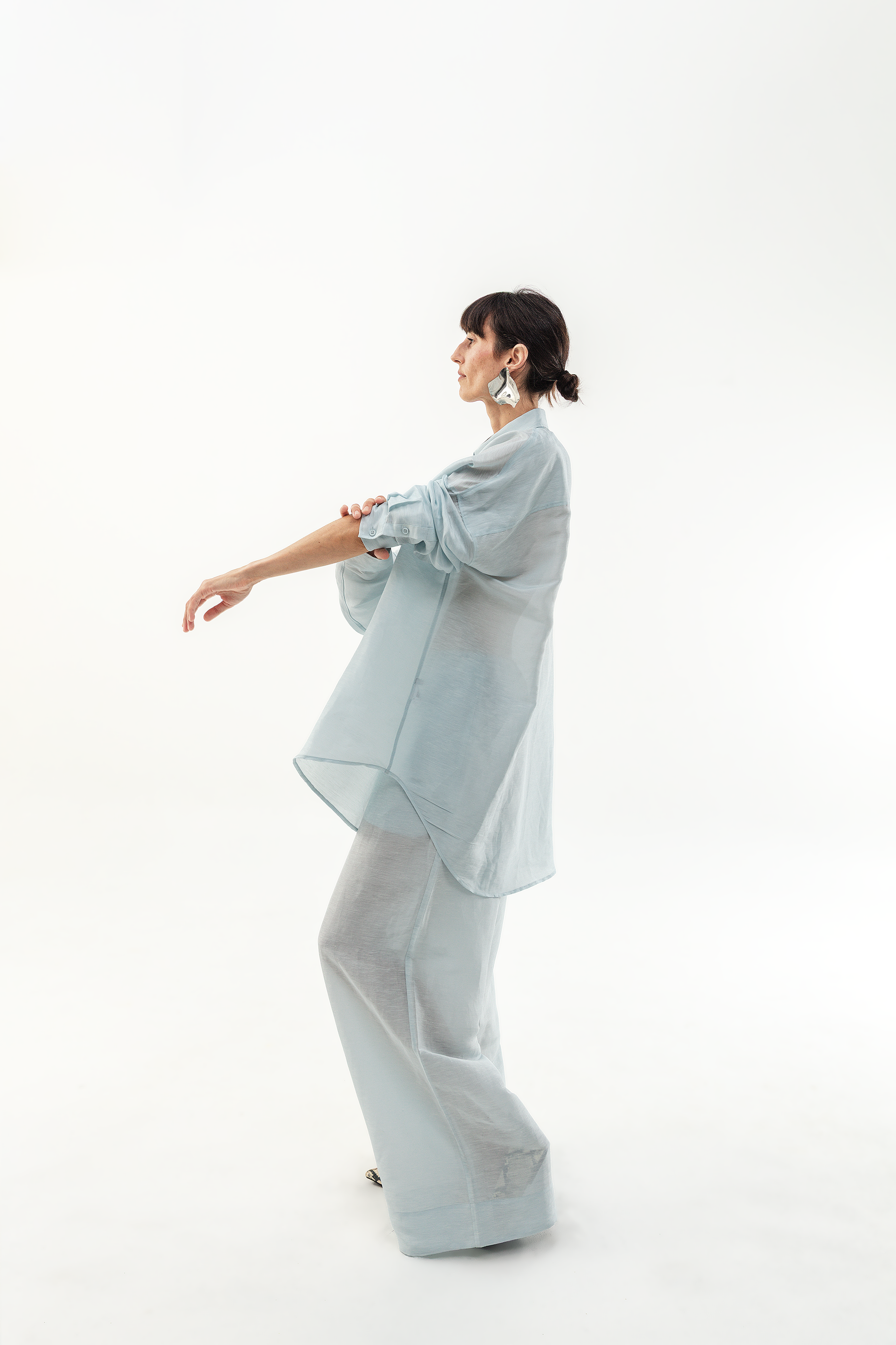 MARTINA OVERSIZED SHIRT - POWDERED BLUE