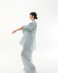 MARTINA OVERSIZED SHIRT - POWDERED BLUE