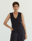 Tailored Vest (Petite) - French Navy