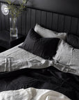 Charcoal Stripe Flat Sheet