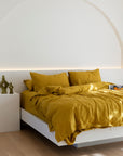 Ochre  Linen Duvet Set