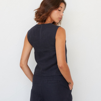 Tailored Vest (Petite) - French Navy