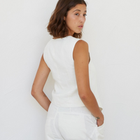 Tailored Vest (Petite)- Vintage White