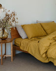 Ochre  Linen Duvet Set