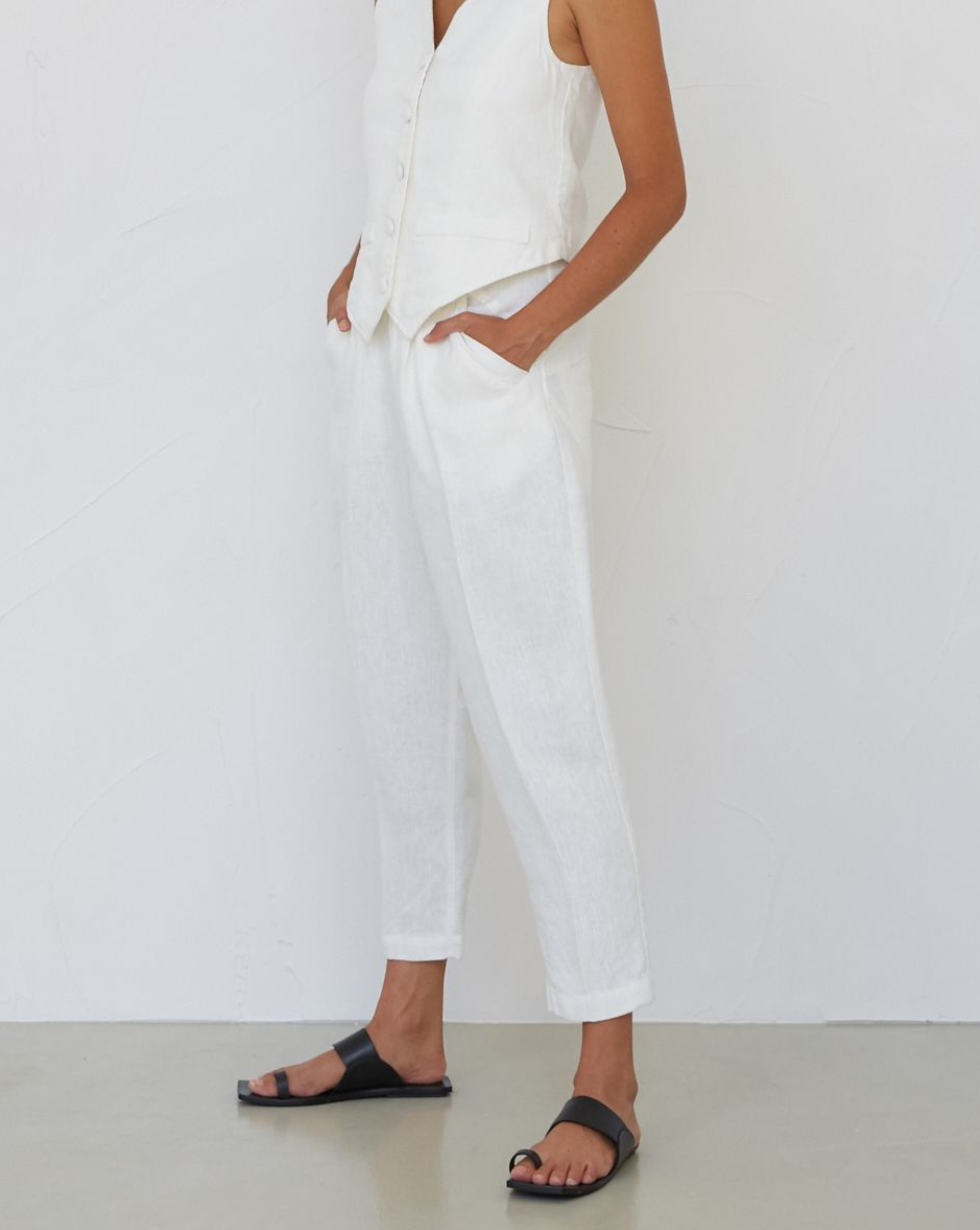 Tailored Pant (Petite)- Vintage White