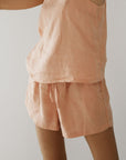 Drawstring Linen Short - Musk