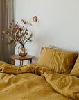 Ochre  Linen Duvet Set