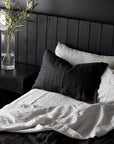 Charcoal Stripe Flat Sheet