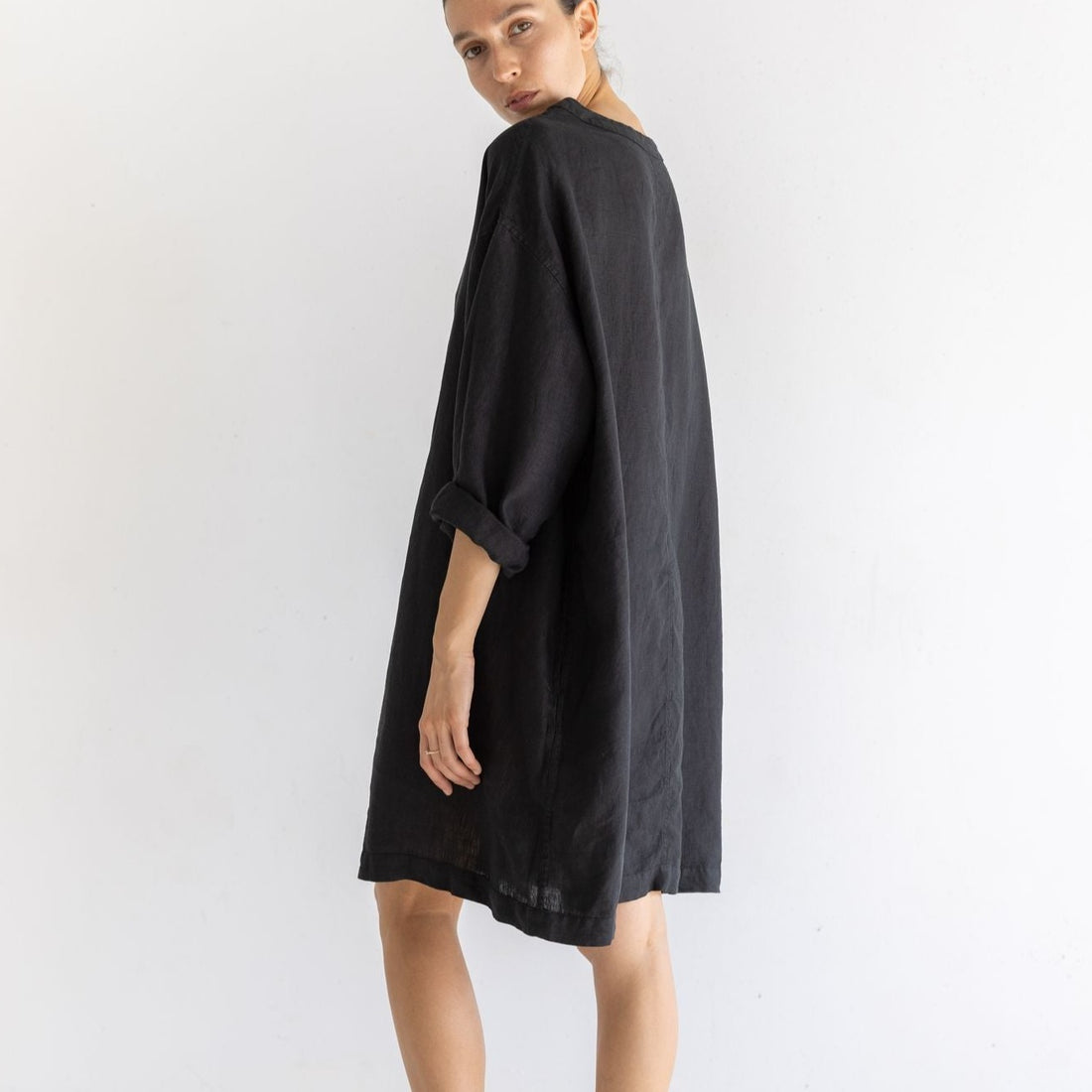 Tunic Linen Dress - Noir
