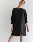 Tunic Linen Dress - Noir