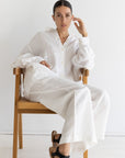 Wide Leg Linen Pant - Sundae White