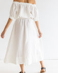 Ruffle Maxi Skirt - Sundae White