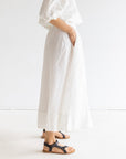 Ruffle Maxi Skirt - Sundae White