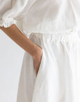 Ruffle Maxi Skirt - Sundae White