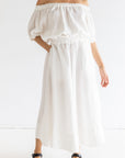 Ruffle Maxi Skirt - Sundae White