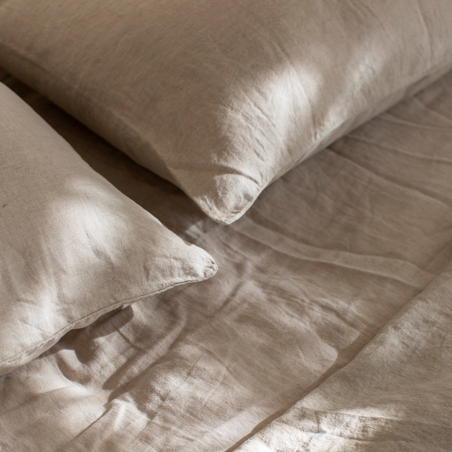 Natural Linen Pillowcase Set