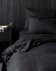 Noir Linen Duvet Set