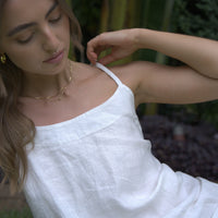Classic Cami Slip Dress - Sundae White