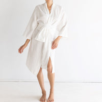 Kimono Robe - Lines on Linen