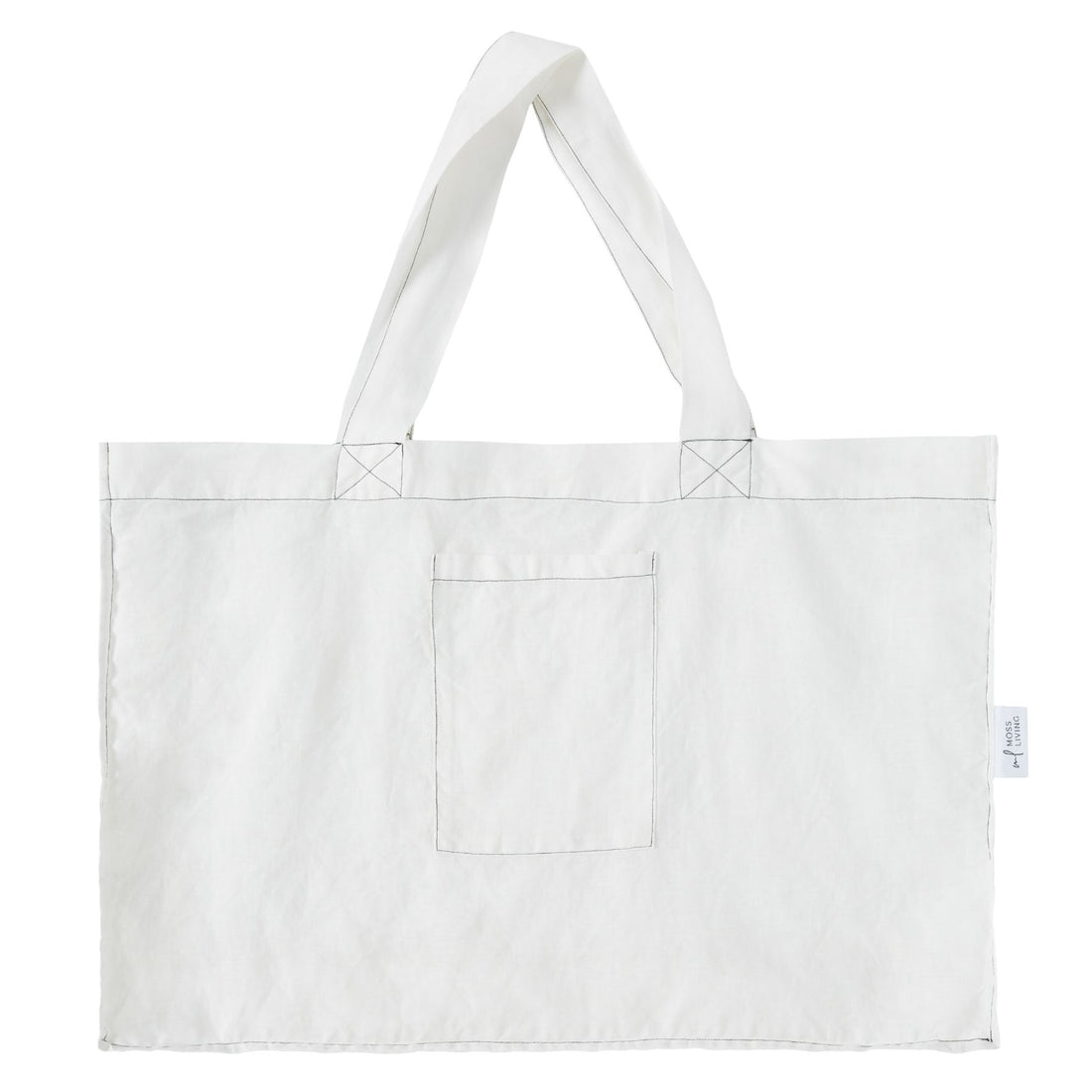 Linen Tote Bag Sundae White