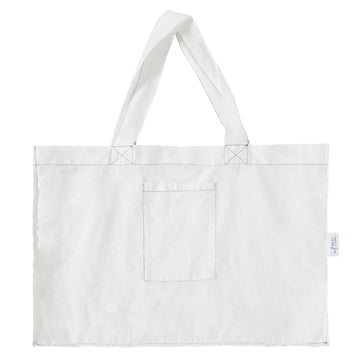 Linen Tote Bag Sundae White