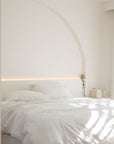 Sundae White Linen Duvet Set