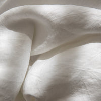 Sundae White Linen Pillowcase Set