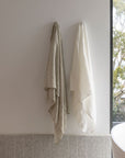 Olive Stripe Linen Towel