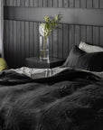 Charcoal Stripe Flat Sheet