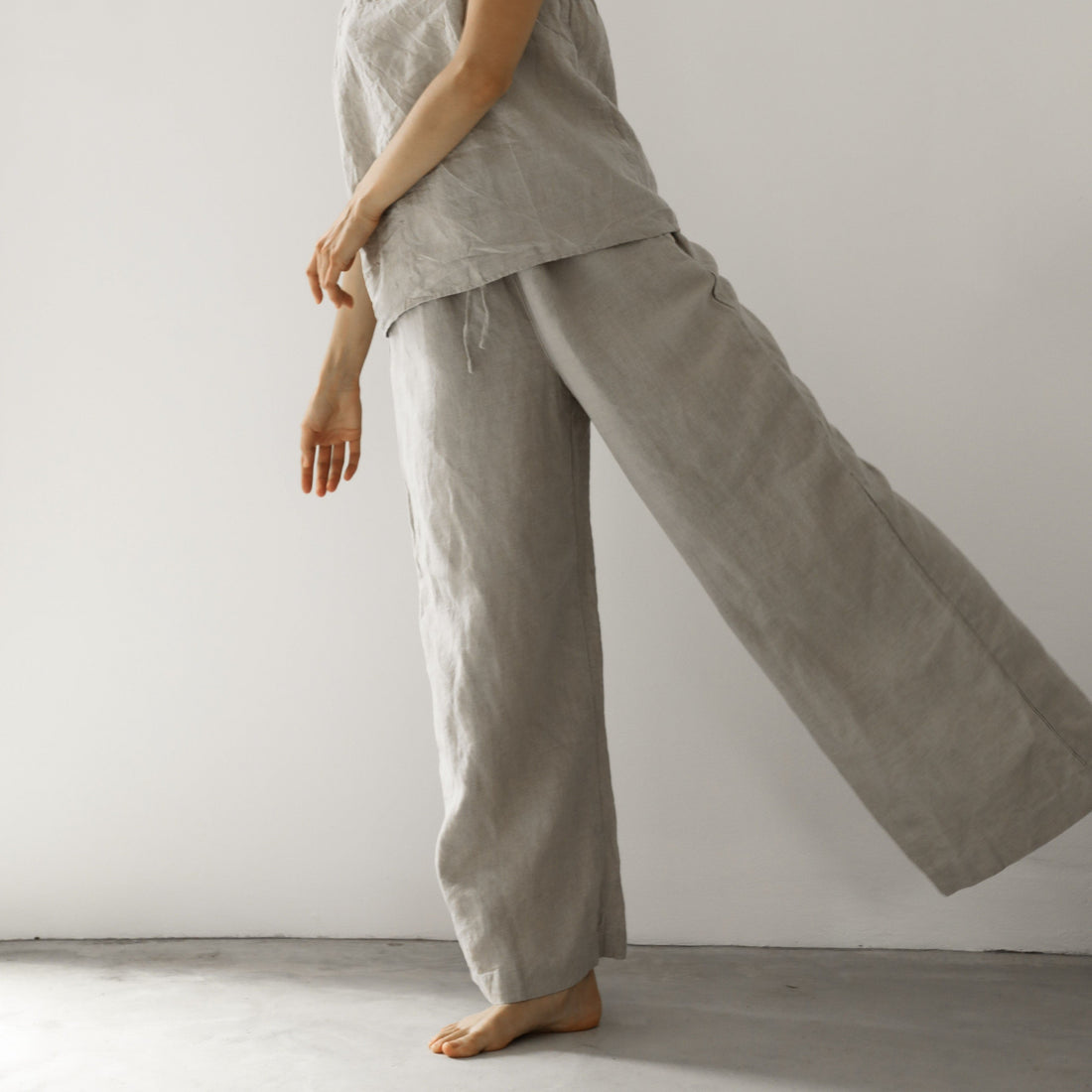 Drawstring Linen Pant - Natural