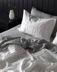 Charcoal Stripe Flat Sheet