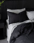 Charcoal Stripe Fitted Sheet